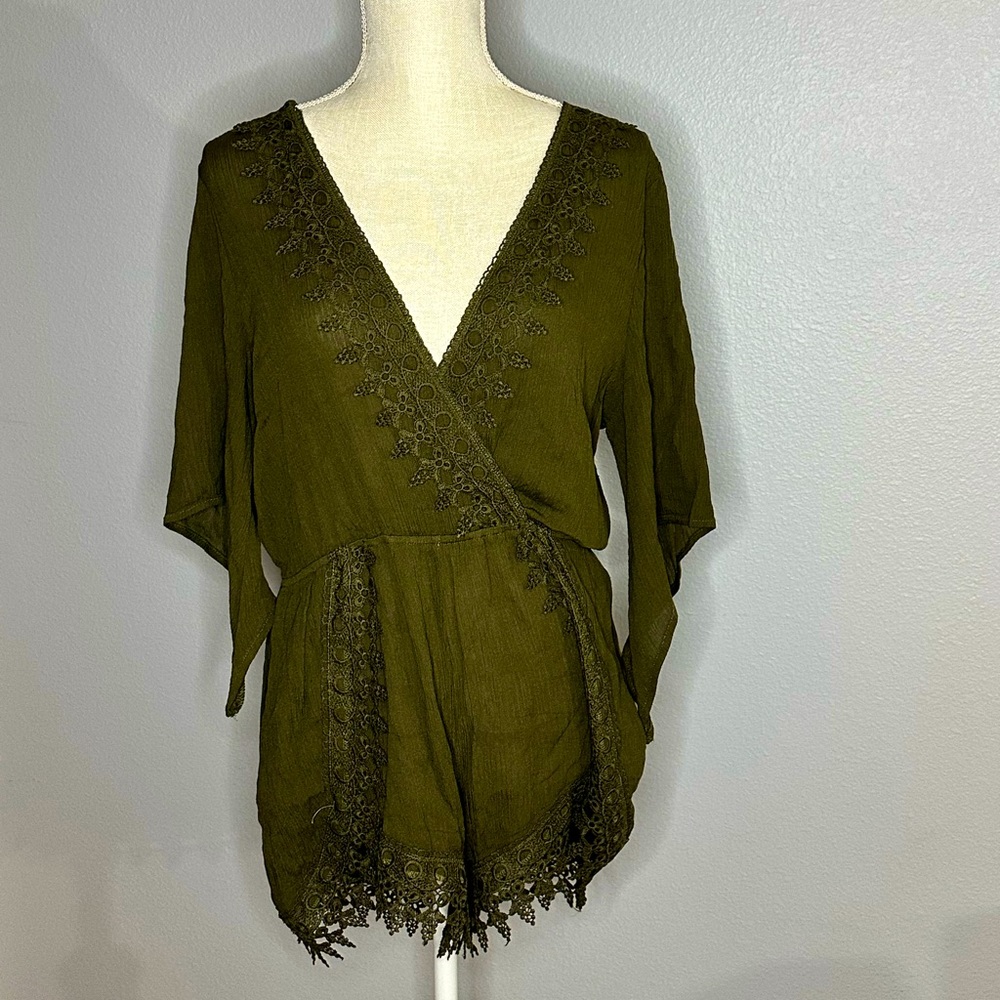 Dark green romper